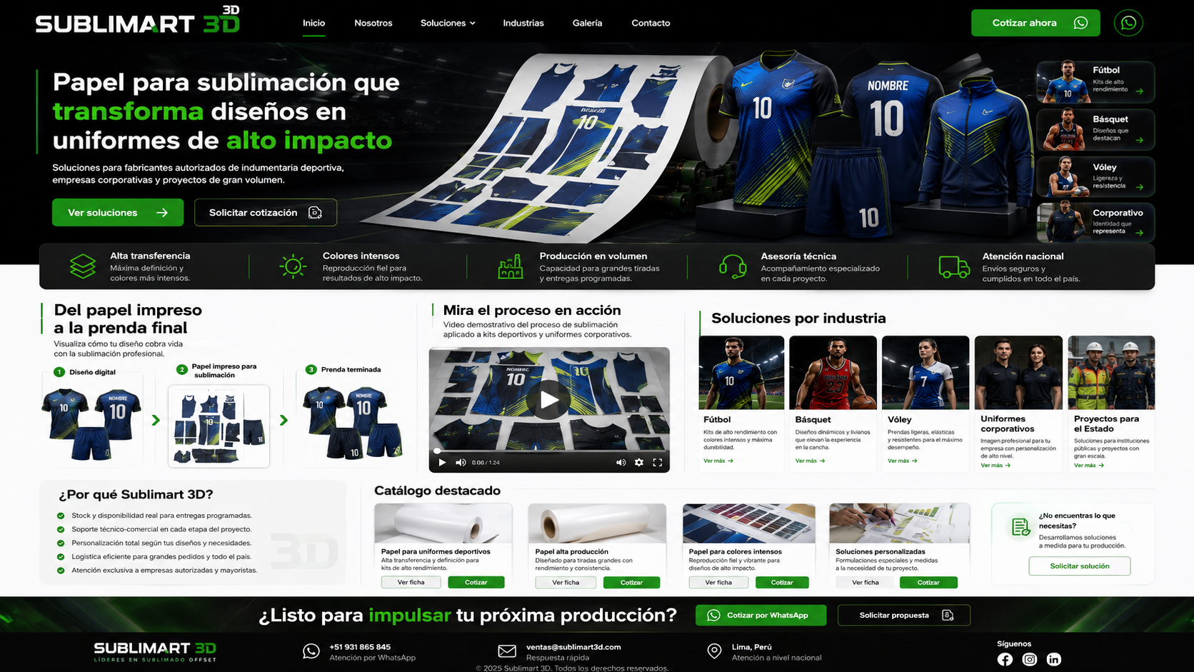 Maqueta B2B deportiva Sublimart